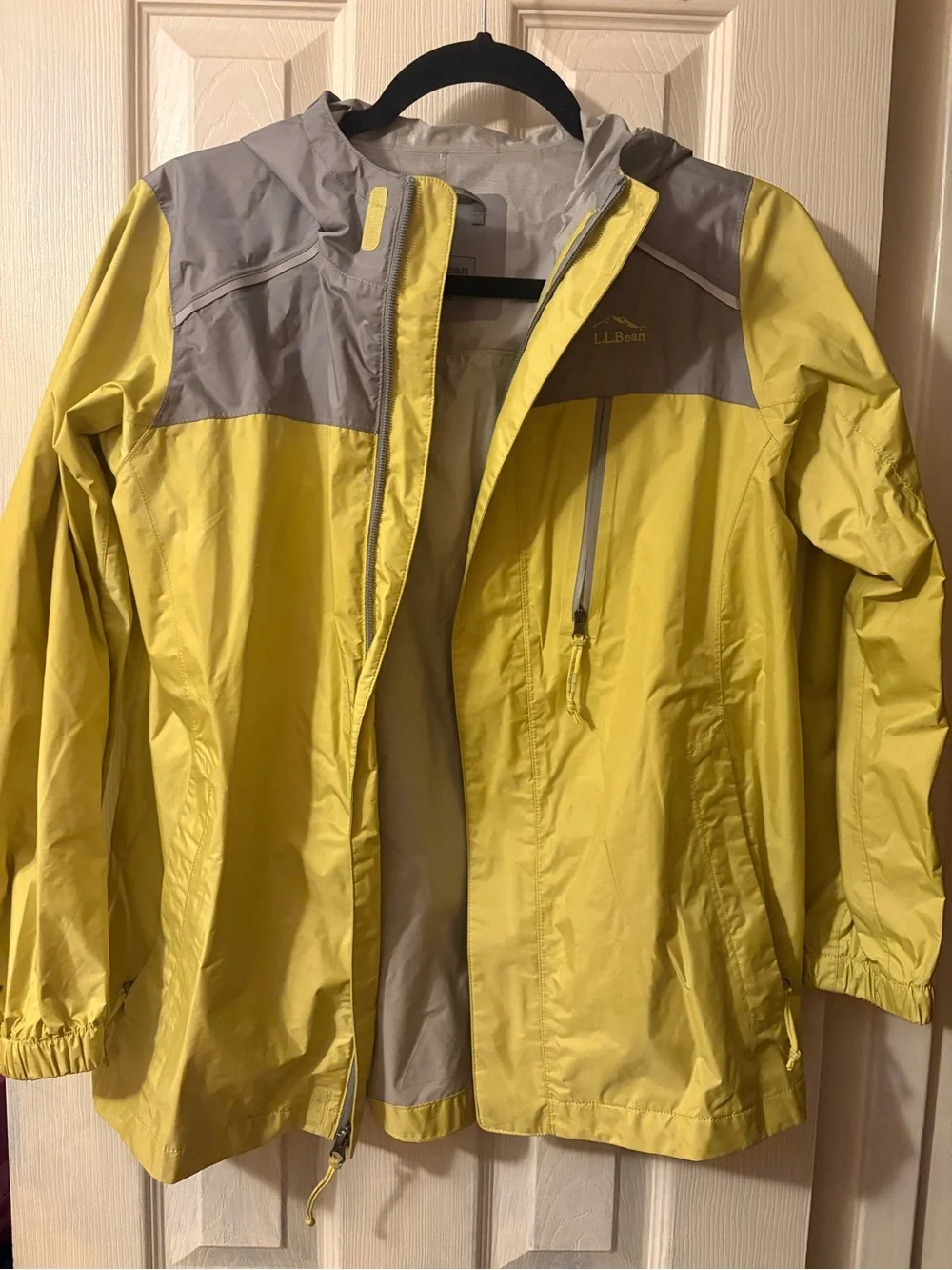 L.L. Bean Yellow and Gray Kids' Rain Jacket